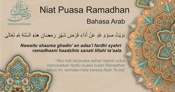 Niat Adalah Salah Satu Rukun Puasa Ramadhan