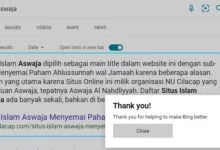 Situs Islam Aswaja, Hasil Pencarian Google Dan Bing