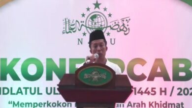 Pj Bupati Cilacap Awaludin Muuri berikan Sambutan dalam Pembukaan Konfercab NU Cilacap