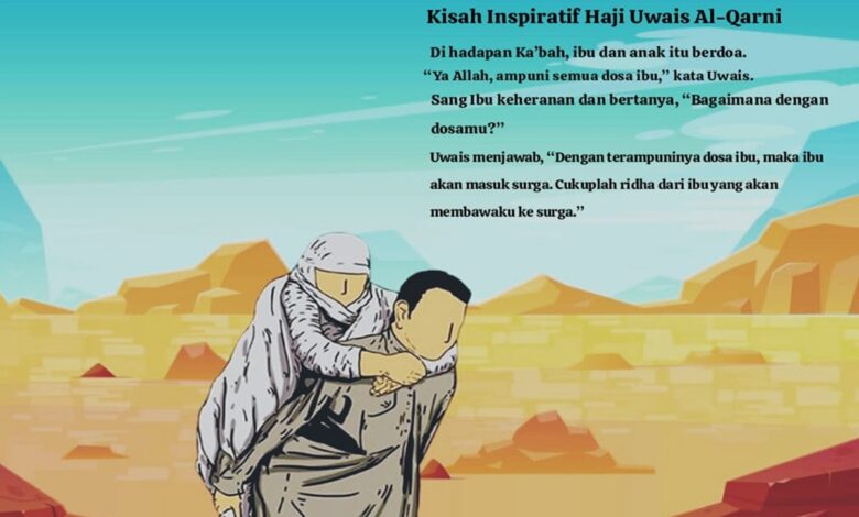 Uwais Al-Qarni Menggendong Ibu Naik Haji