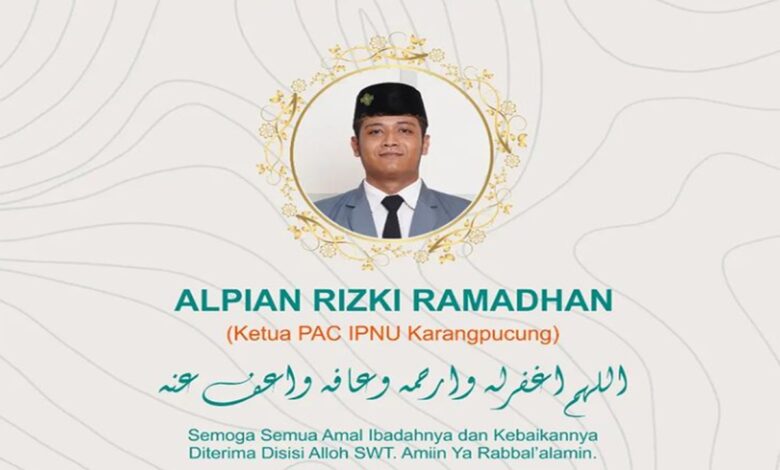 Almarhum Alvian Rizki Ramadhan