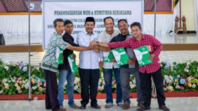 PCNU Cilacap Teken MoU dengan PTNU, YMHK dan Kelompok Tani se-Cilacap