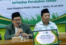KH Labib dalam RAKER KBIHU NU Cilacap pada Sabtu, 19 Juli 2025