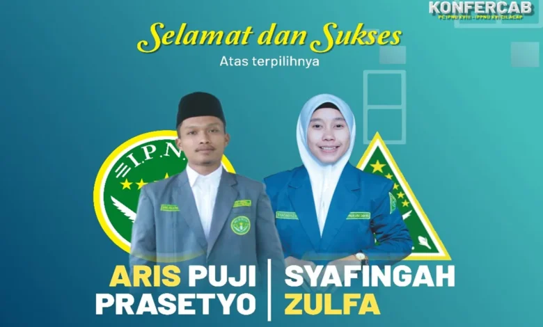 Aris-Zulfa Ketua terpilih PC IPNU IPPNU Cilacap masa lhidmat 2025-2027