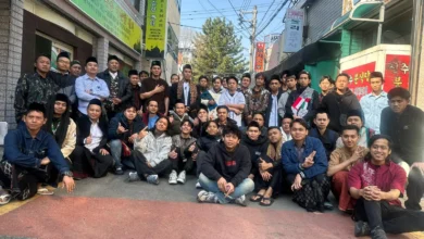 Shalat ied di masjid Al Hikmah Nangong