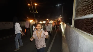 pawai obor meriahkan malam takbiran idul adha di Desa Bajing