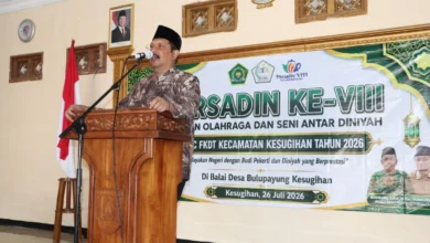 Kakan Kemenag Cilacap H Aziz Muslim saat hadiri Porsadin FKDT Kesugihan, Ahad (26/07/2026)